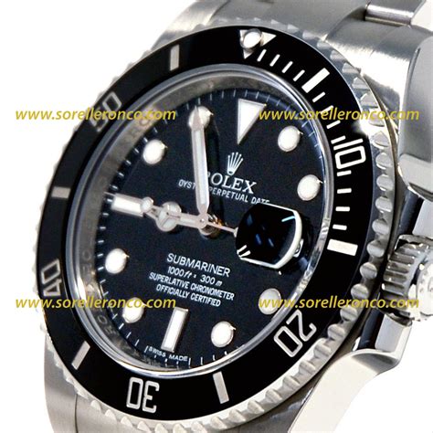 rolex submariner nero prezzo nuovo|rolex ceramica sottomarina.